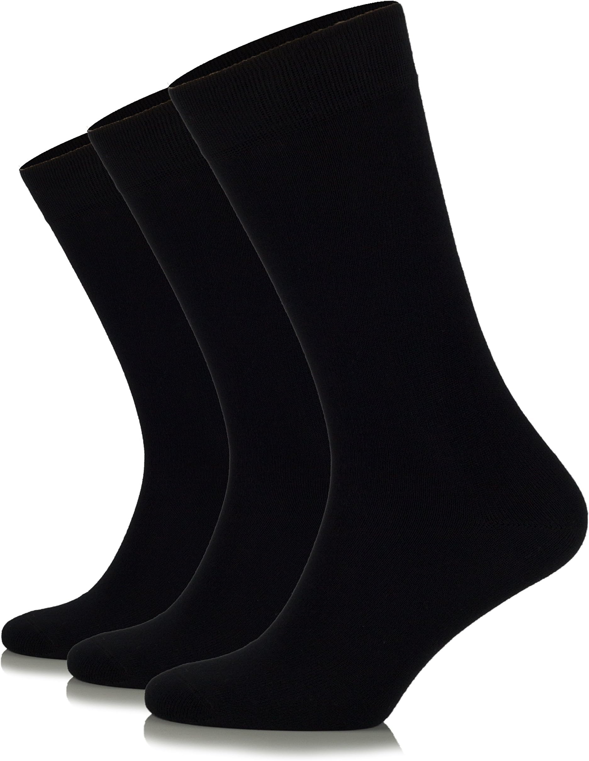 Junix Women’s Crew Dress Bamboo Socks 3 Pack Business Casual for Shoe Size 6-9 & 9-12