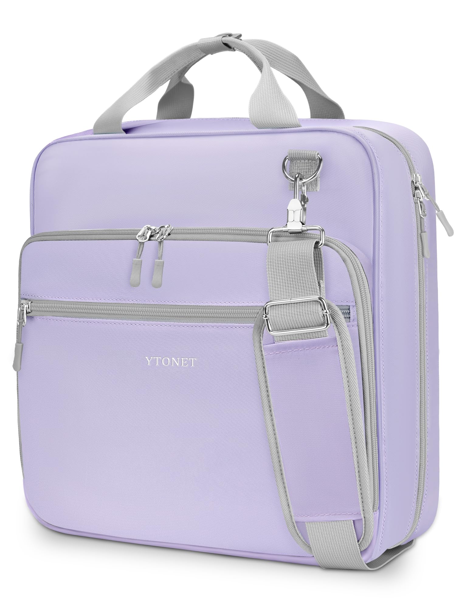 Photo 1 of Ytonet Zipper Binder with Shoulder Strap, 3 Inch 3 Ring Binder with Zipper, 600 Sheets Large Capacity Waterproof School Binders Organizer for Girls Students Fit 15.6 Inch Laptop, Purple