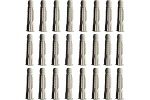 J&A RACING INTERNATIONAL Concrete Wall Anchors for tv Mount M10 x 60mm Anti-Rotation fins Prevent Spinning in The Hole. Pack of 24. Heavy Duty Plastic Wall Plug Fixings for Brick Concrete Stone - Building Hardware