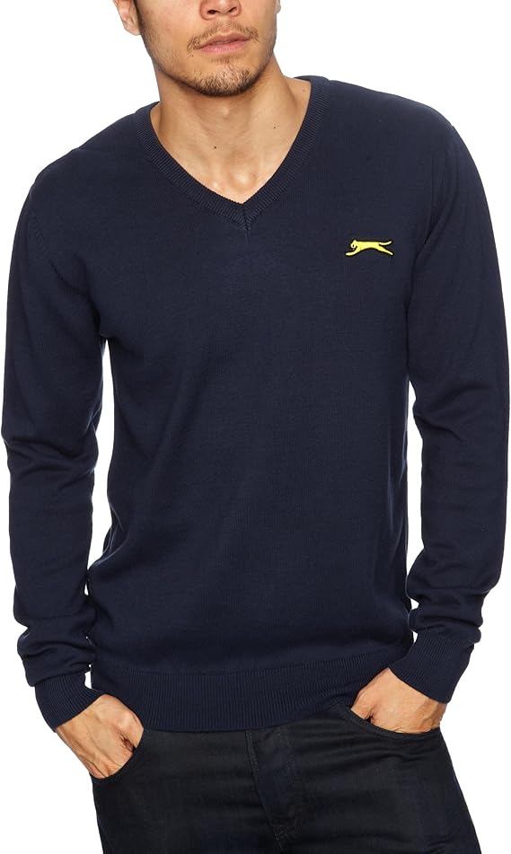 Slazenger Heritage Lytham VNeck Men's Jumper Navy Large Amazon.co.uk