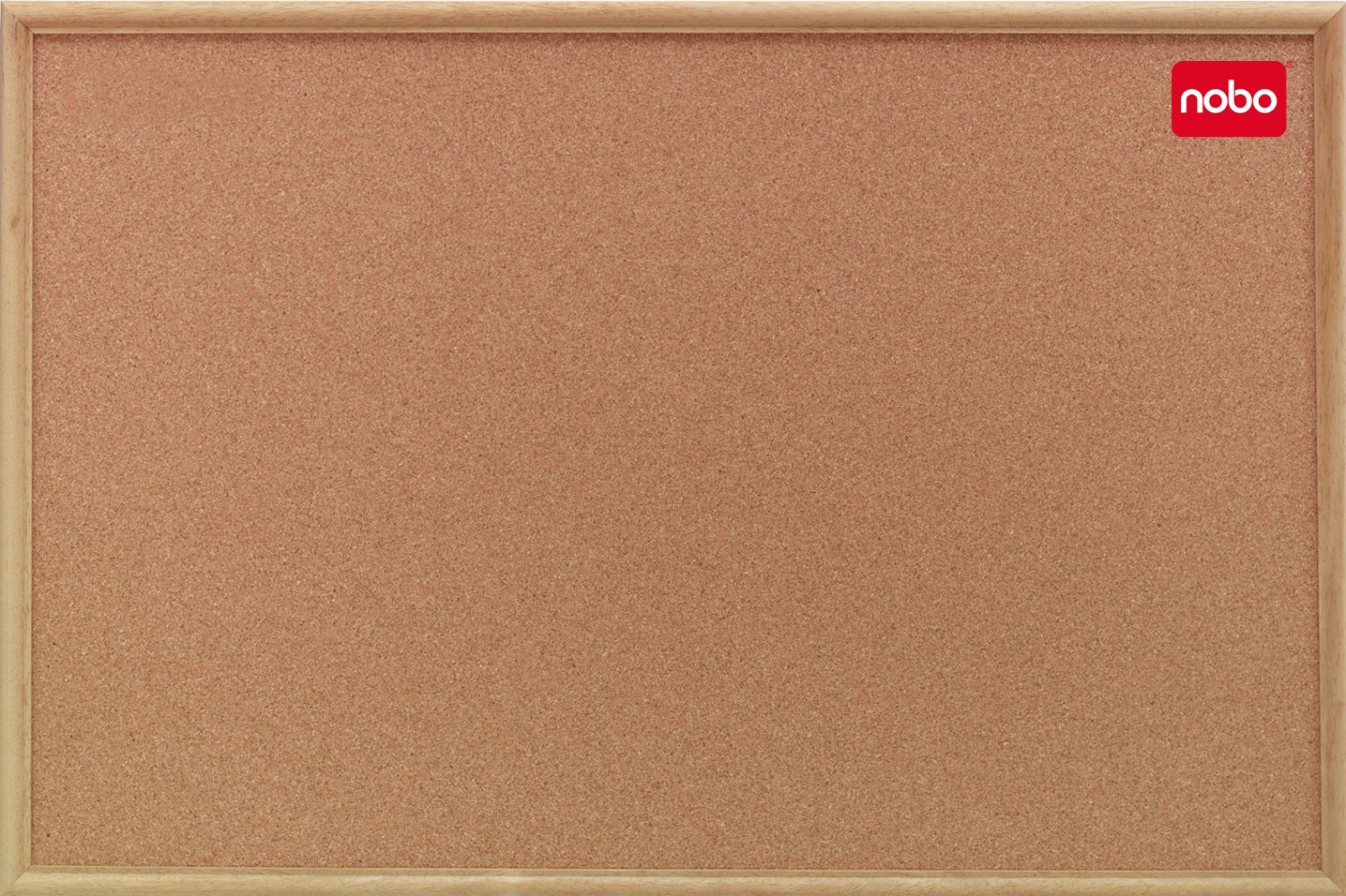 Nobo Elipse Classic Office Noticeboard Cork with Natural Oak Finish W900xH600mm Ref 37639003