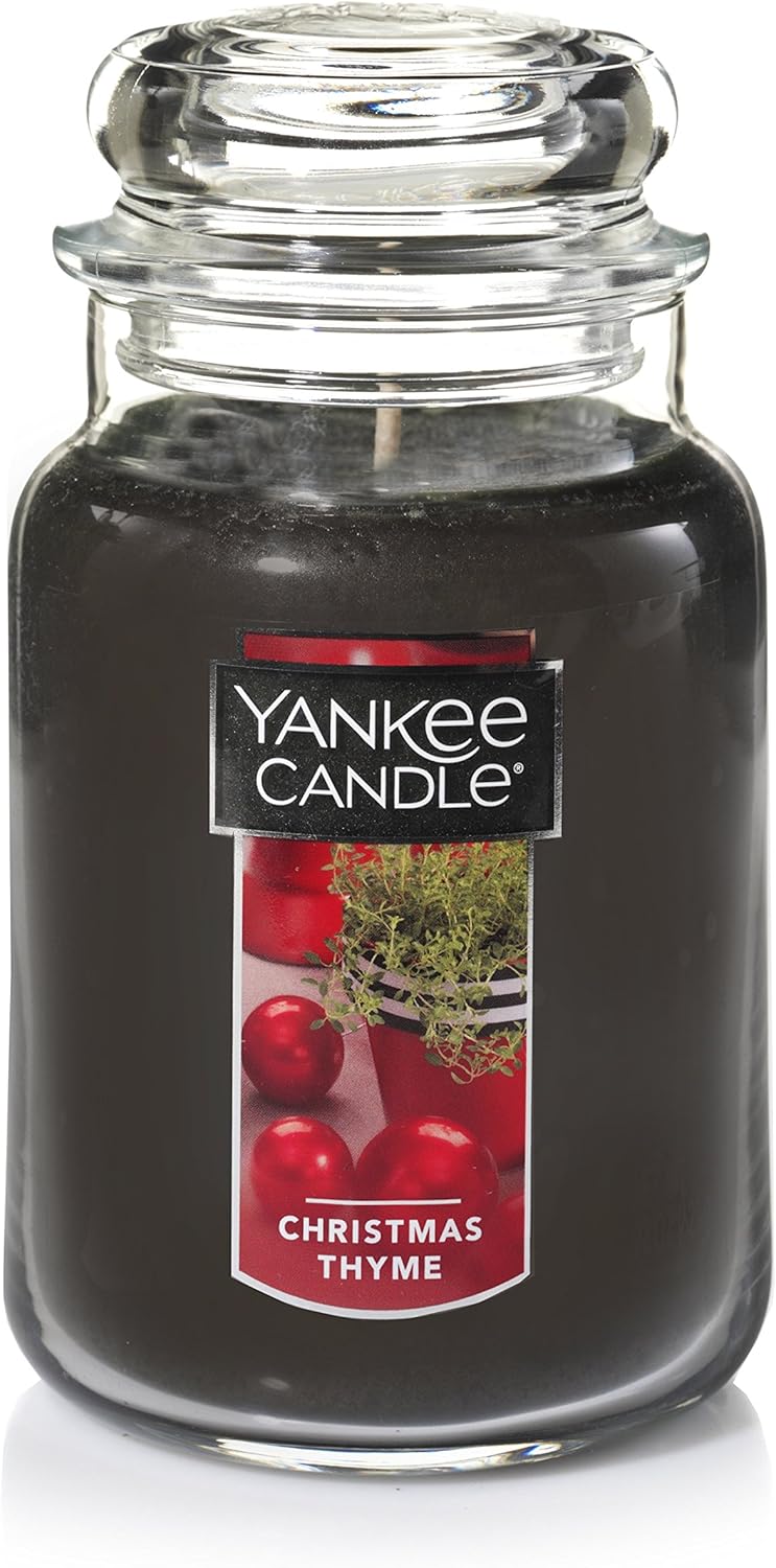 Amazon Com Yankee Candle Large Jar Candle Christmas Thyme Home Kitchen