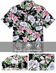 COOFANDY Mens Shirt Aloha Oxford Dress Shirts