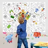 HOWAF Giant Football Colouring Poster 1188x840mm + 24 Pens - Kids Party Art view 5