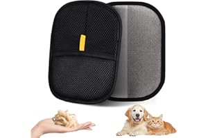 VerdeVilla Pet Hair Remover, Electrostatic Pet Hair Removal Gloves, Reusable Cat & Dog Hair Remover for Couch, Furniture, Carpet, Car Seat, Upgraded Animal Fur Removal Tool, Cat Grooming Gloves-1 PCS