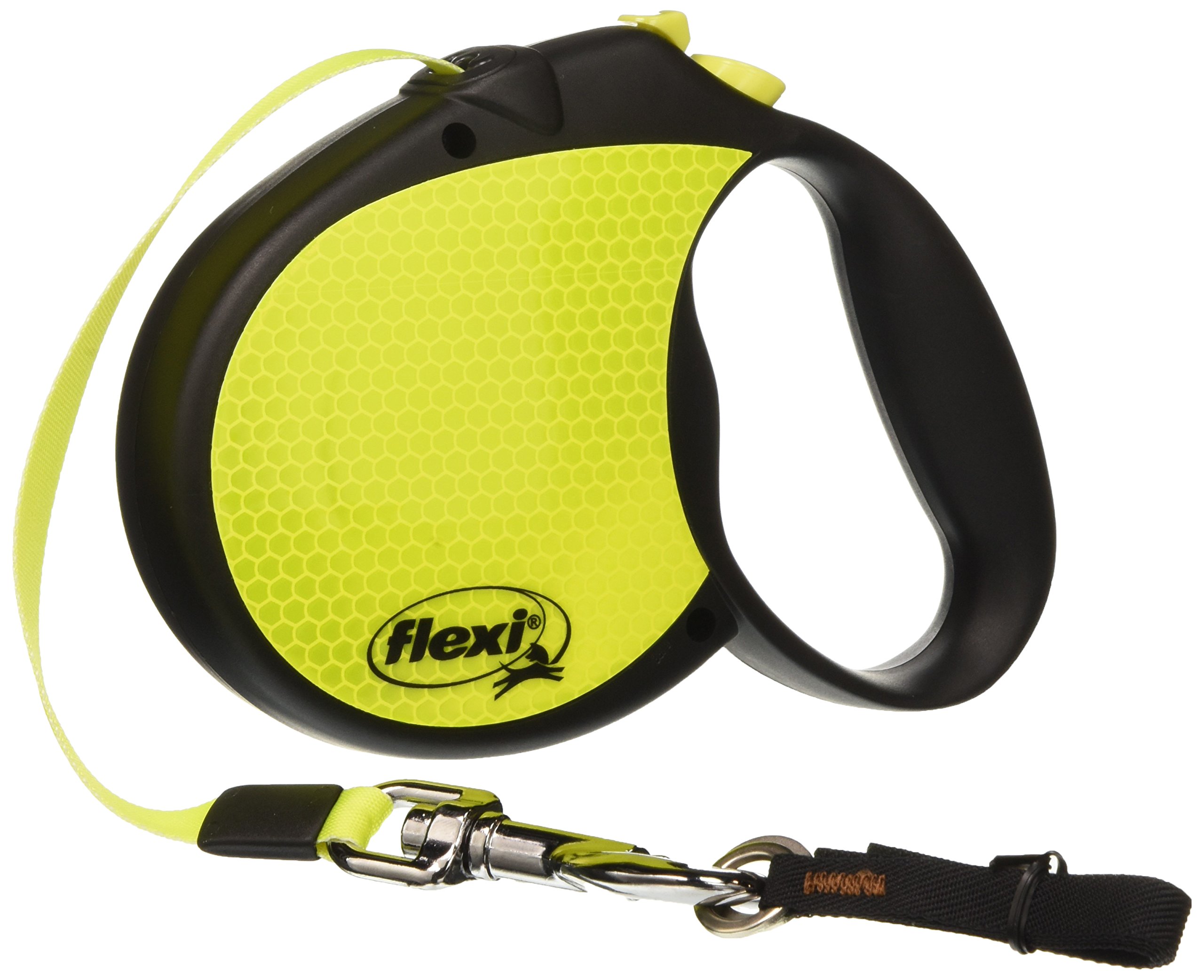 Flexi Neon Retractable Dog Leash (Tape) , 16 ft, Large, Black/Neon eBay