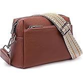 FALAN MULE Small Crossbody Bags for Women Pu Leather Triple Zip Cell Phone Handbag with Adjustable Shoulder Strap
