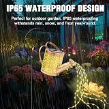 Lysliv Solar Watering Can Lights Outdoor Garden Retro Metal Hanging Lantern view 3
