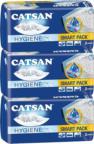 Catsan Smart Pack Cat Litter 24L 3 Packs Inlays Liner Dust-Free
