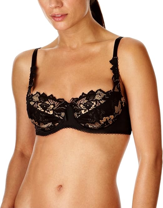 Lepel Fiore Full Cup Bra Full Cup Women's Bra Black Gold 30E Amazon.co