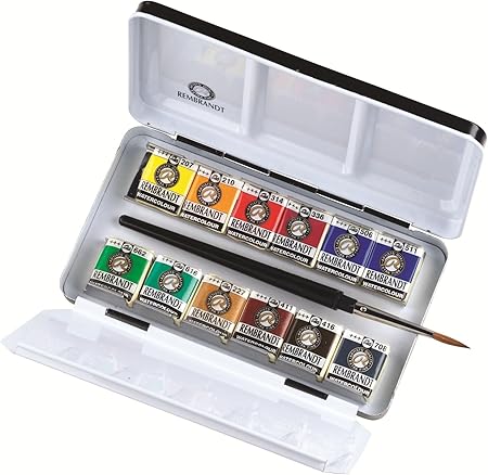 caja metálica acuarelas rembrandt: Amazon.es: Hogar