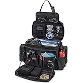 Trunab Patrol Bag, Police Gear Bag, Car Front Seat Organizer for Law Enforcement with Compartment for up to 15.6” Laptop, Dri