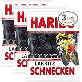 Lakritz Schnecken, Black Licorice Candy, Spiral Shape, 3 Pack, 175g each