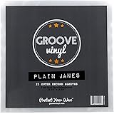 Groove Vinyl 25 Vinyl Record Sleeves | 12.75" x 12.75" | 3 Mil Clear Album Sleeves | Fits 12 Inch Single, Double, and Gatefol