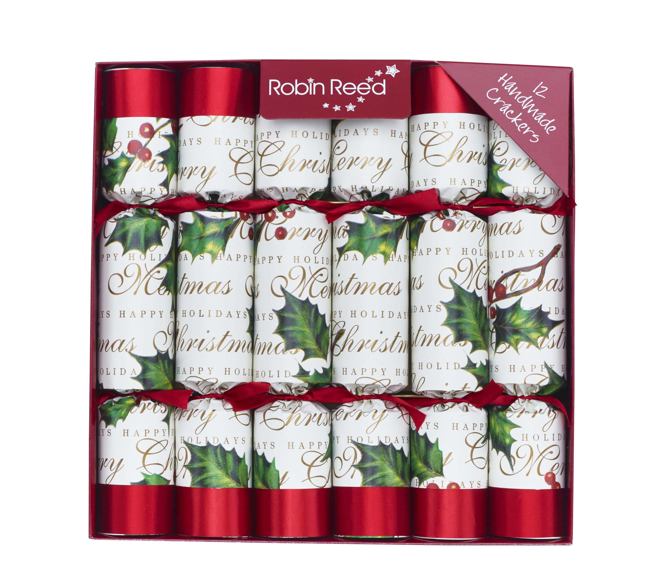 12 x 12" Schleifen und Beeren Weihnachtsknallbonbons (knallbonbon)