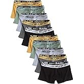 LuxeCore Men's Breathable Boxer Briefs 10-Pack - Airflow Anti-Friction, Moisture Wicking Quick-Dry Underwear Multipack