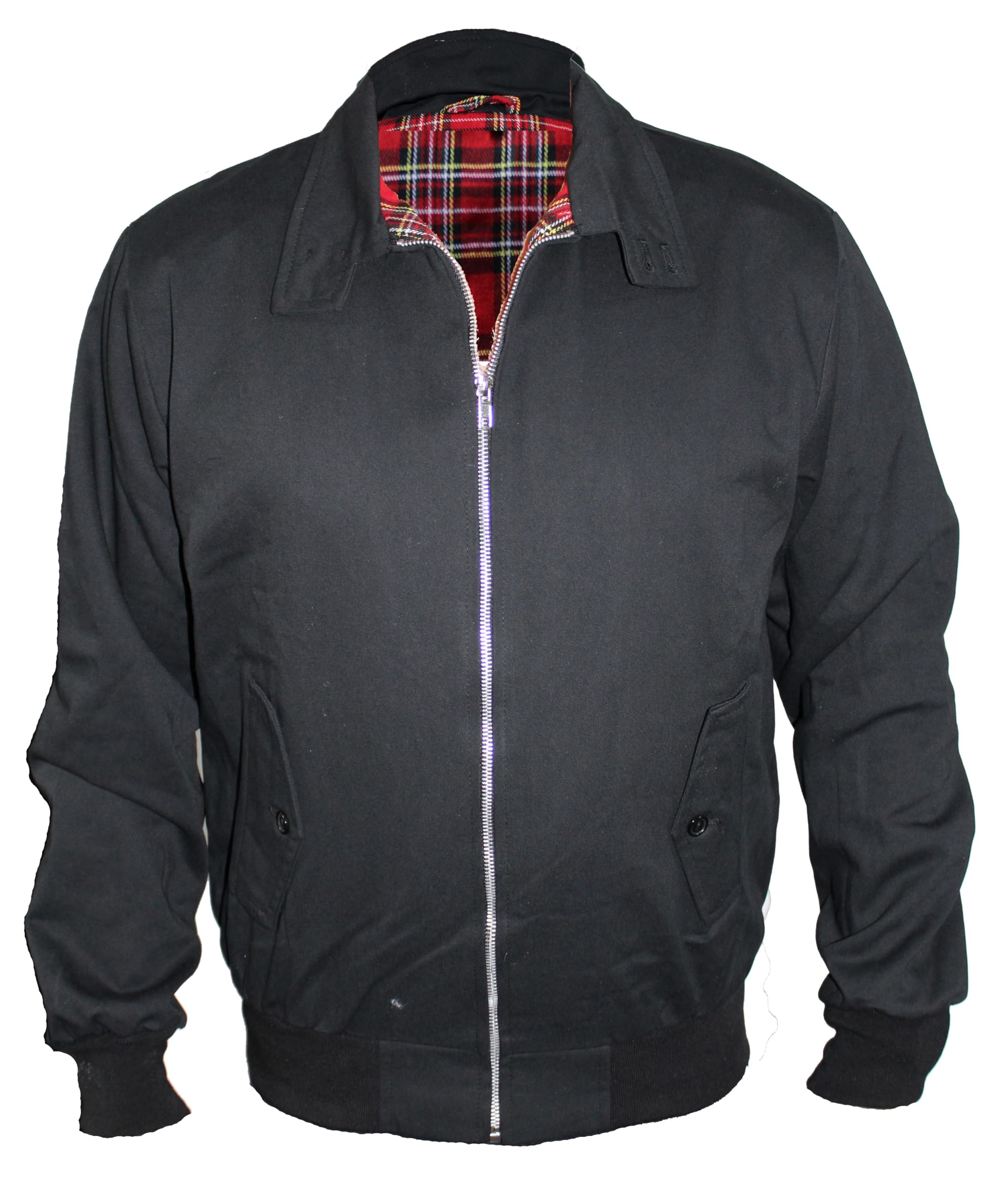 Harrington Jacket by SKYTEXUK Classic/Retro/Mod/Scooter, 8 colours, sizes S - 5XL (L, Black)