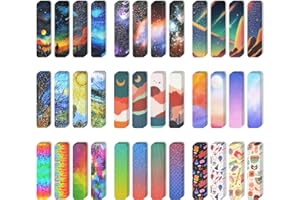 TOEMUR 36 Pieces Anxiety Sensory Stickers with 2 Textured Surface Adhesives - Fidget Stickers for Office & Classroom Desk - Sensory Strips - Relieve Adult & Teen Stress(Unique Style)