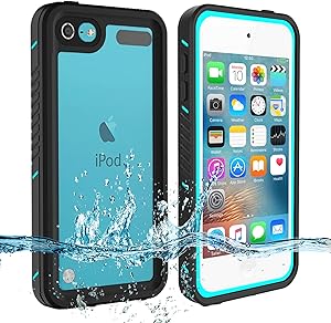 iPod Touch 7 Touch 6 Touch 5 Waterproof Case, BESINPO Full-Body Protective Built-in Screen Protector Dustproof Shockproof Anti-Scratch Cover Case Compatible with Touch 7th/6th/5th Generation
