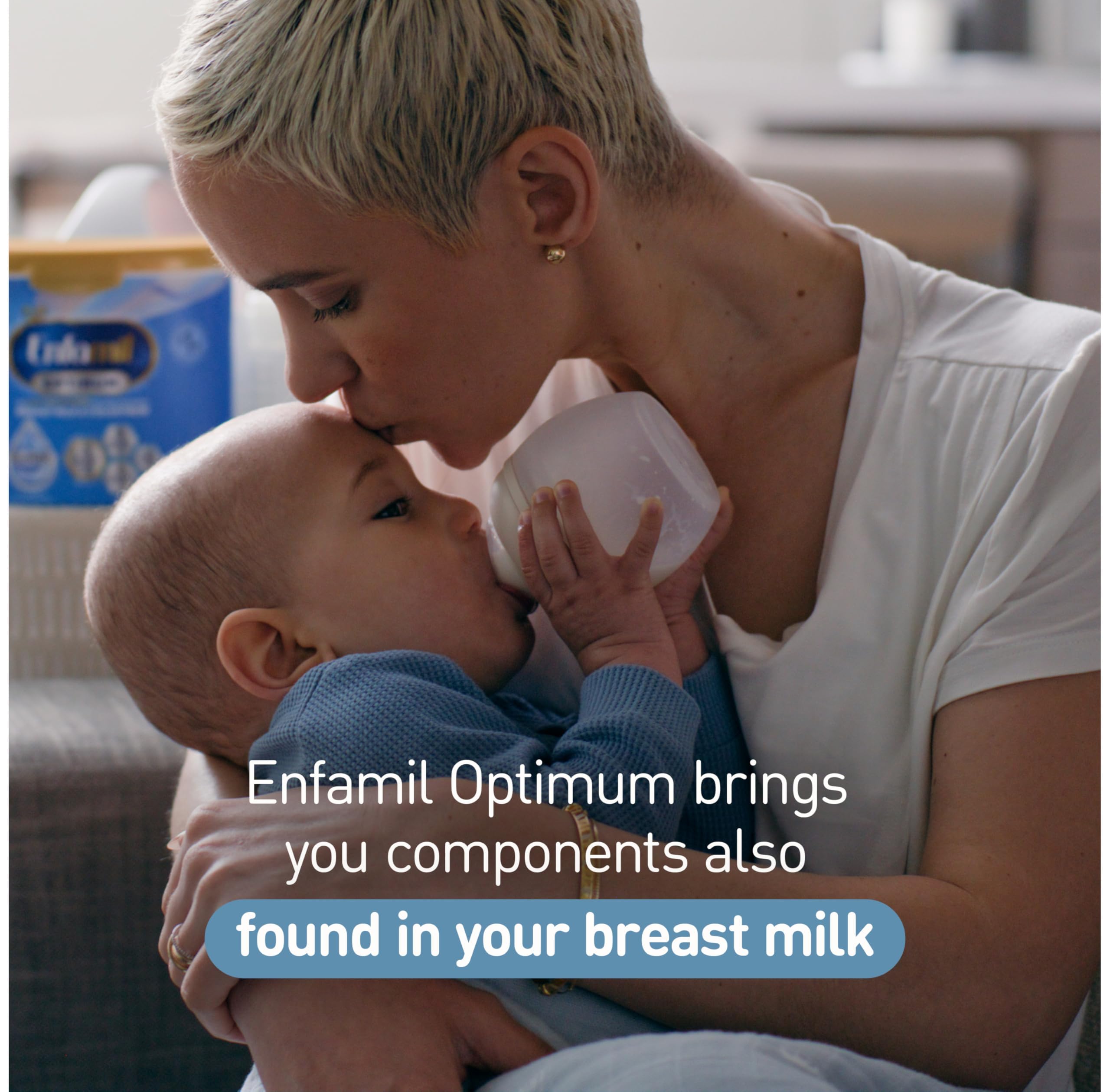 Enfamil Optimum (Enspire), Our Closest Formula to Breast Milk, Immune-Supporting Lactoferrin and Brain-Supporting DHA Baby Formula, Powder 20.5 Oz Tub
