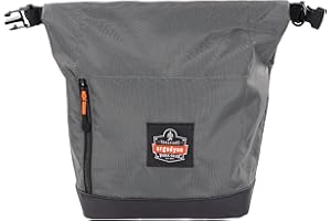 Ergodyne Arsenal 5186 Respirator Mask Storage Bag, Fits Half and Full Face Respirators, Adjustable Roll Top Closure,Gray