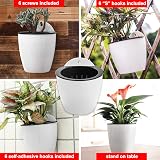 ORIMERC 6 Pack Self Watering Wall Planters White Indoor Outdoor view 9