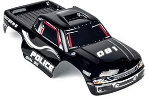 SummitLink Custom Body Compatible for 1/10 Scale RC Car or Truck (Truck not Included) (Police Black)