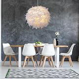Klass Home Collection 40cm White Feather Light Shade Pendant Ceiling Lamp view 8