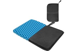 masteymoh Small Foldable Seat Cushion 1 Inch Thick, Portable Gel Seat Cushion for Pressure Relief, Light Portable seat Cushion for Travel seat Cushion, Foldable for Easier Storage