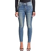 YMI Womens YMI Jeans Women's Wannabettabutt Mid Rise Embroidered Skinny Jean