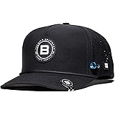 BRIMZ Golf Performance Hat - Tee Holder & Magnetic Ball Marker - Breathable, Sweat & Water Resistant Golfing Snapback Hat