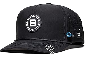 BRIMZ Golf Performance Hat - Tee Holder & Magnetic Ball Marker - Breathable, Sweat & Water Resistant Golfing Snapback Hat