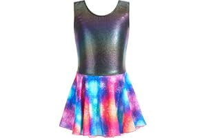 NOKECINA Girls Ballet Leotard with Skirt Sparkle Sleeveless Dance Dress Ballerina Dancewear Toddler Gymnastics Outfit