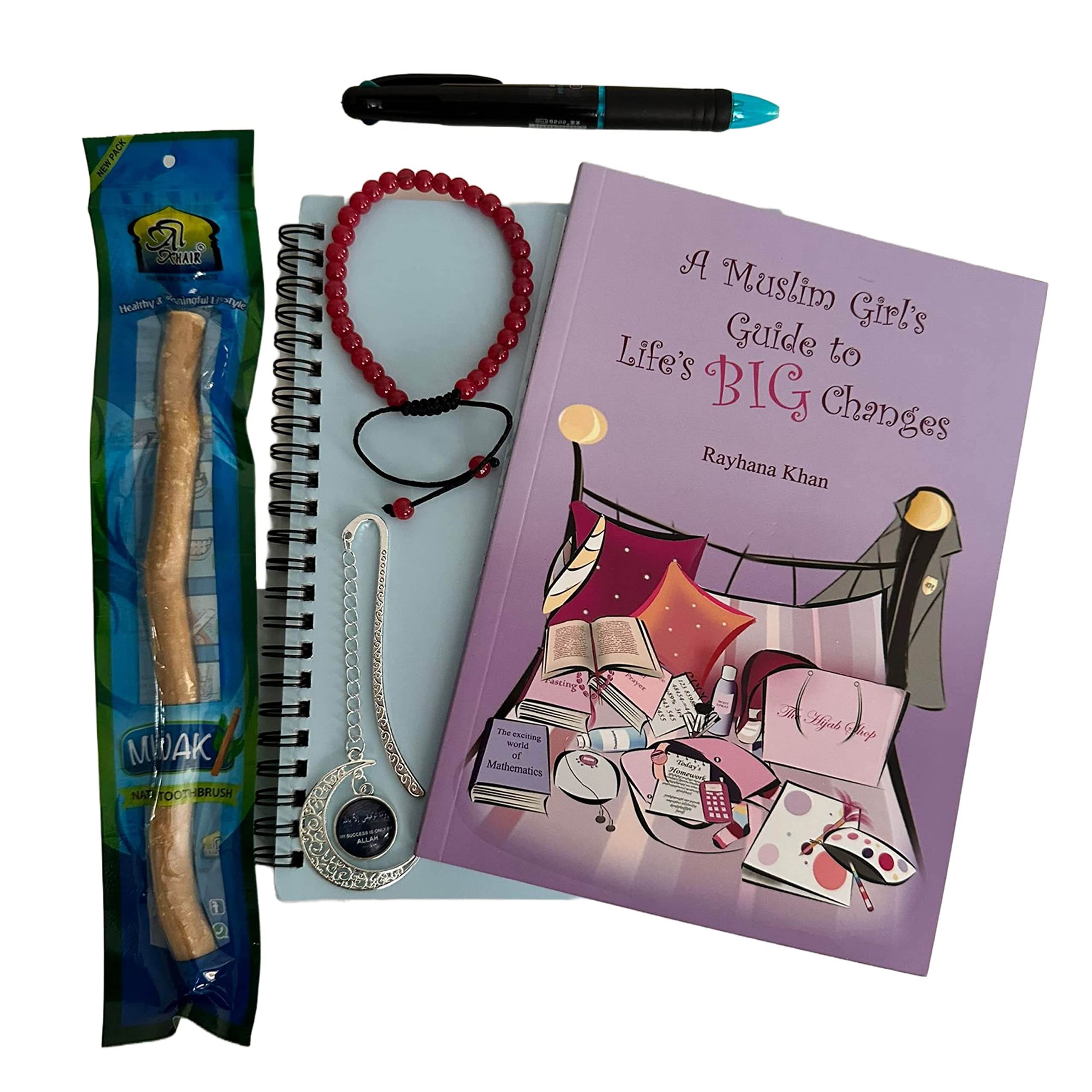 Deen Gifts Muslim Girl's Guide Pink with Stationary and Book Mark Gift Set