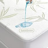 Twin XL Size Waterproof Mattress Protector, Premium Cooling Viscose from Bamboo Mattress Pad, Breathable, Noiseless, Cooling