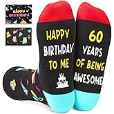 Zmart Birthday Socks Older Men Women - 55th 60th Birthday Gifts for Her Him