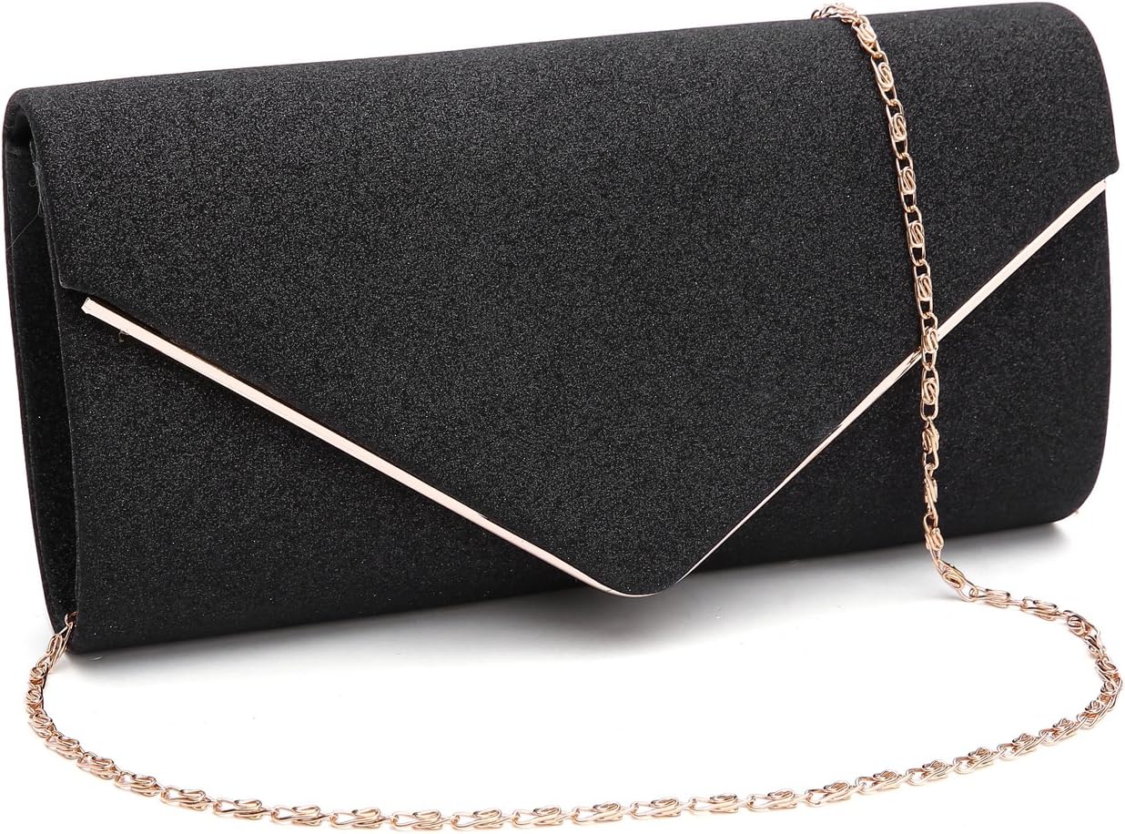 GESU Womens Shining Envelope Clutch Purses Evening Bag Handbags For Wedding and Party