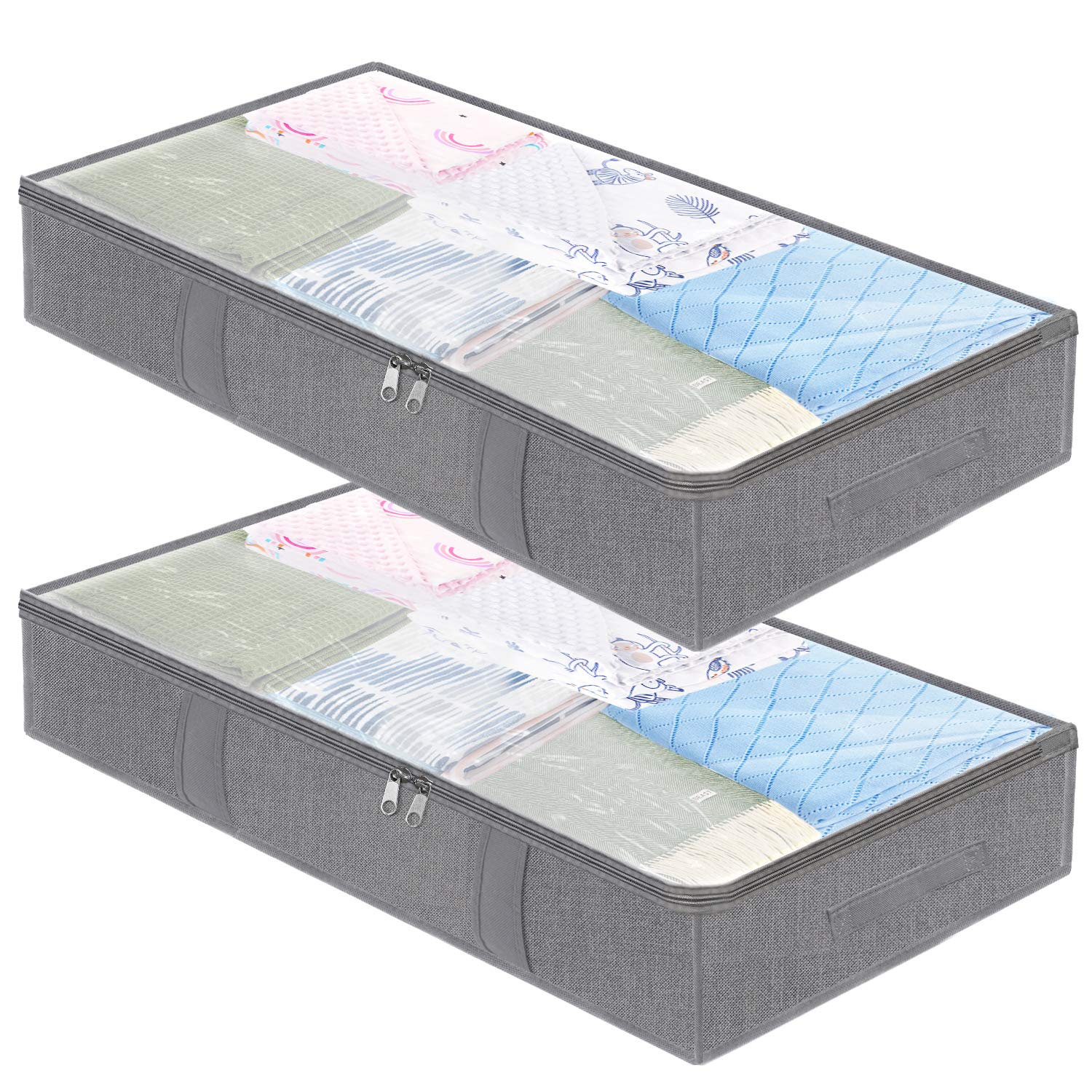 Underbed Storage Bags Containers 2 Pack Large Capacity Under Bed