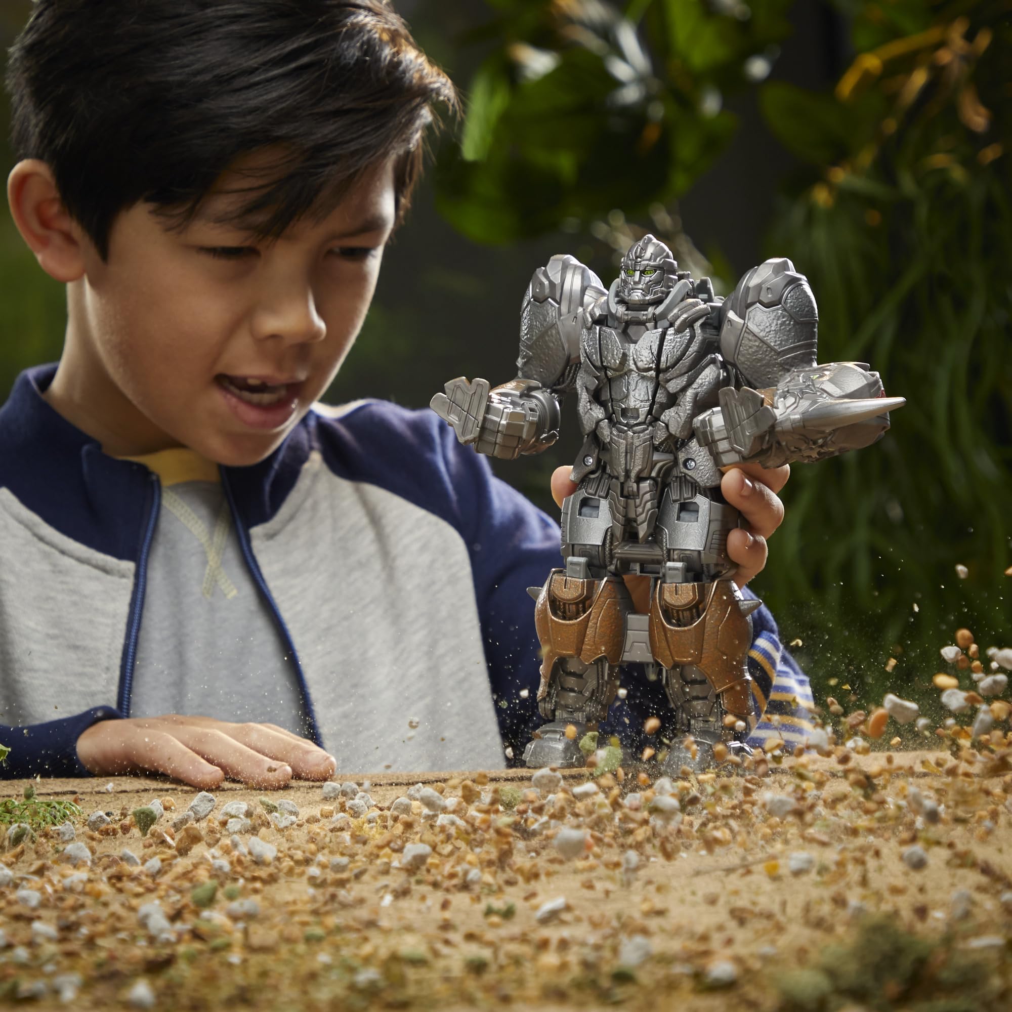 Transformers Toys Rise of The Beasts Movie, Smash Changer Rhinox Converting Action Figure for Ages 6 and up, 9-inch