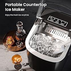 AGLUCKY Ice Makers Countertop,Portable Ice Maker
