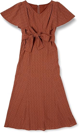 Amazon Co Jp マーキュリーデュオ ワンピース カットワークレースマキシワンピース レディース ブラウン 日本 F Free サイズ 服 ファッション小物