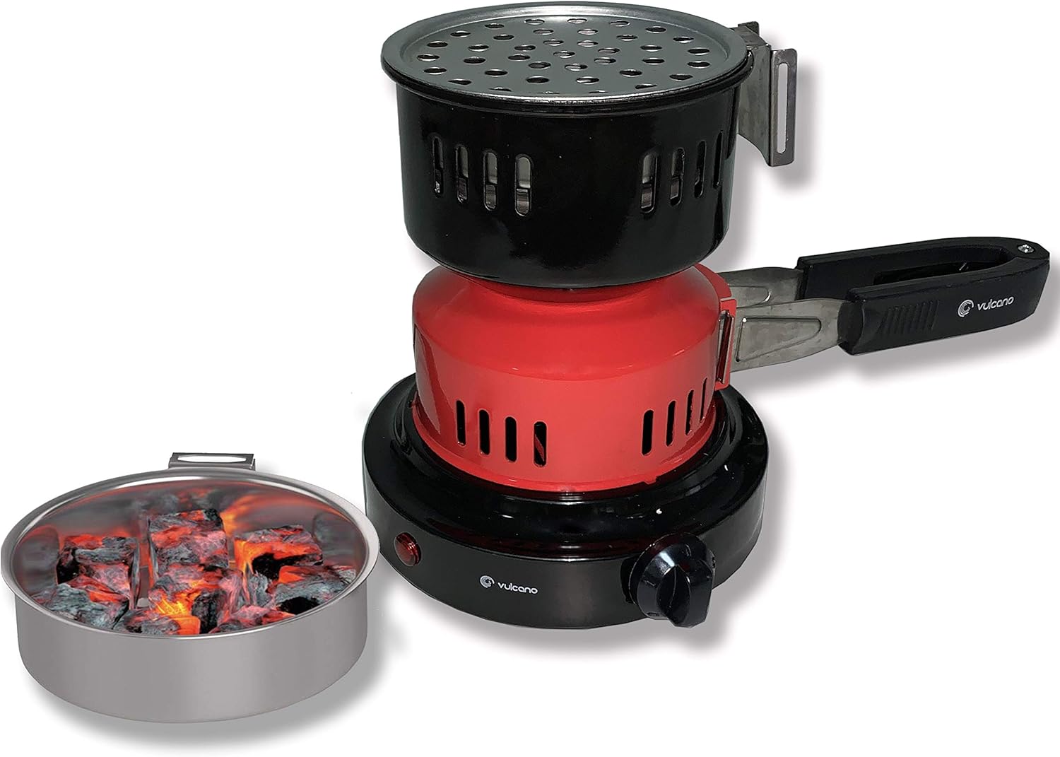 VULCANO Electric Coal Charcoal Starter for Hookah, Shisha, Nargila & BBQ - Smart Heat Control - Detachable Handle - Tea and Coffee Boiler. : Garden & Outdoor