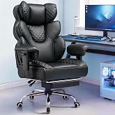 GTPLAYER Big and Tall Gaming Chair Ergonomic Heavy Duty Office Chair Racing Seat with Adjustable Lumbar Pillow Footrest 150&deg; Reclining Thickened Armrests Breathable Mesh for Esports/PC Gaming