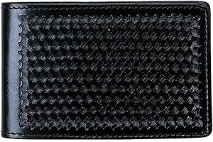 AKER LEATHER AKER A583-BW Notebook Cover, 4" x 7", Black Basket Weave