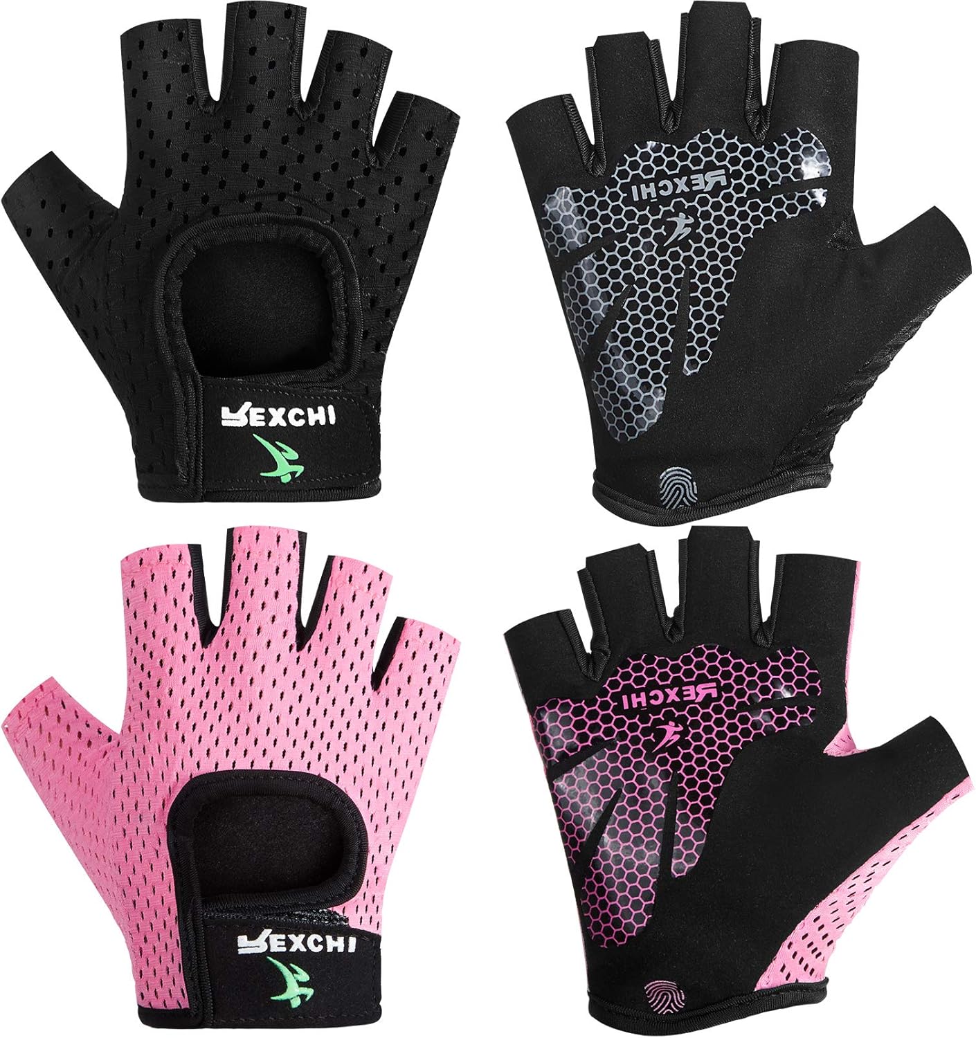 2 Pairs Workout Gloves Adjustable Weight Lifting Gloves Gym Exercise Workout Gloves Breathable Training Gloves for Men and Women Fitness, Biking, Pull up, Cycling : Sports & Outdoors
