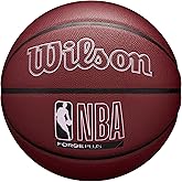 WILSON NBA Forge Plus Indoor/Outdoor Basketball - Maroon, Size 7-29.5"