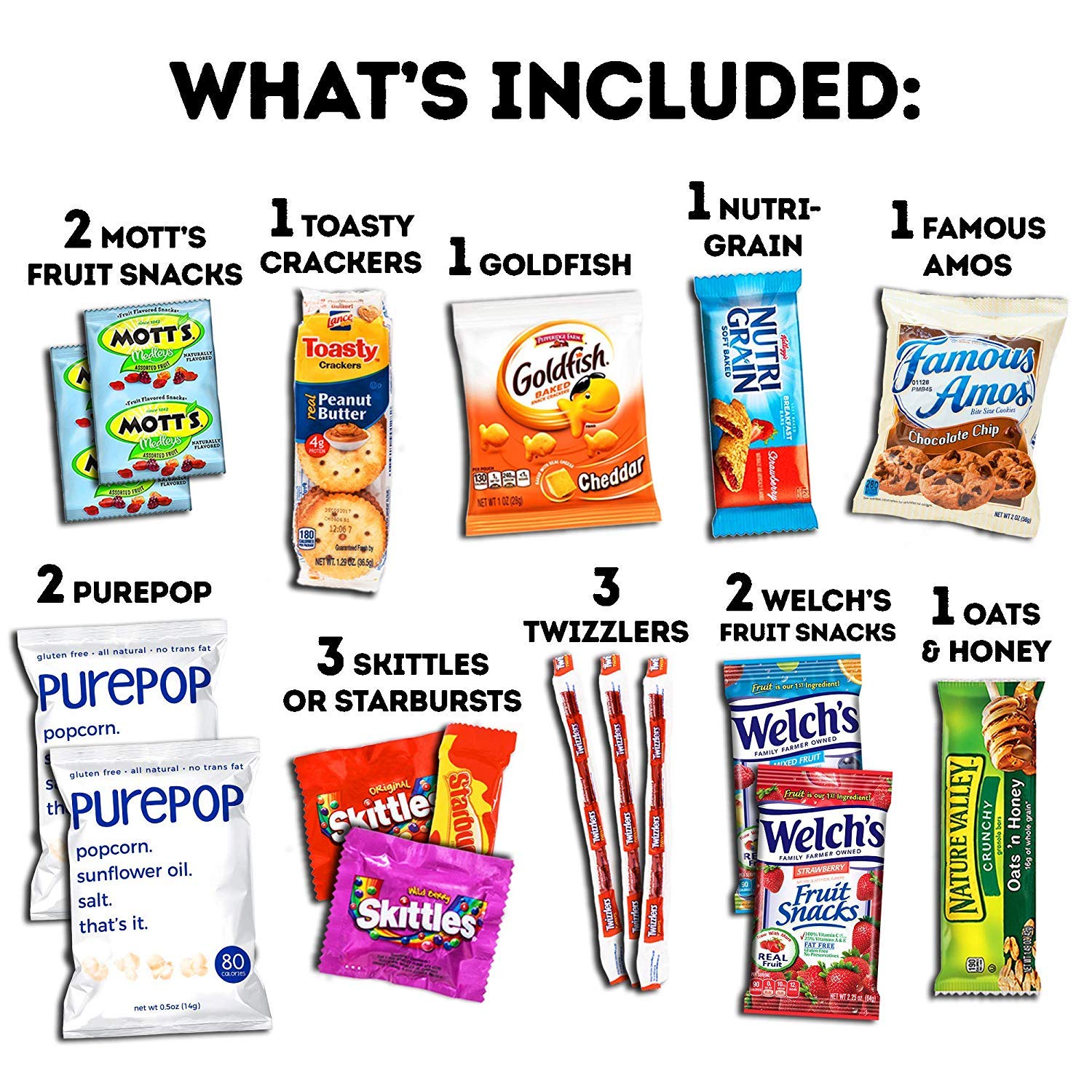 CraveBox Care Package (40 Count) Snack Box Variety