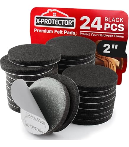 Scotch Heavy Duty Round Felt Furniture Pads (1.5 Inch, 4-Pack) - Dome Shaped Protectors For Hardwood Floors & Tile - View #11