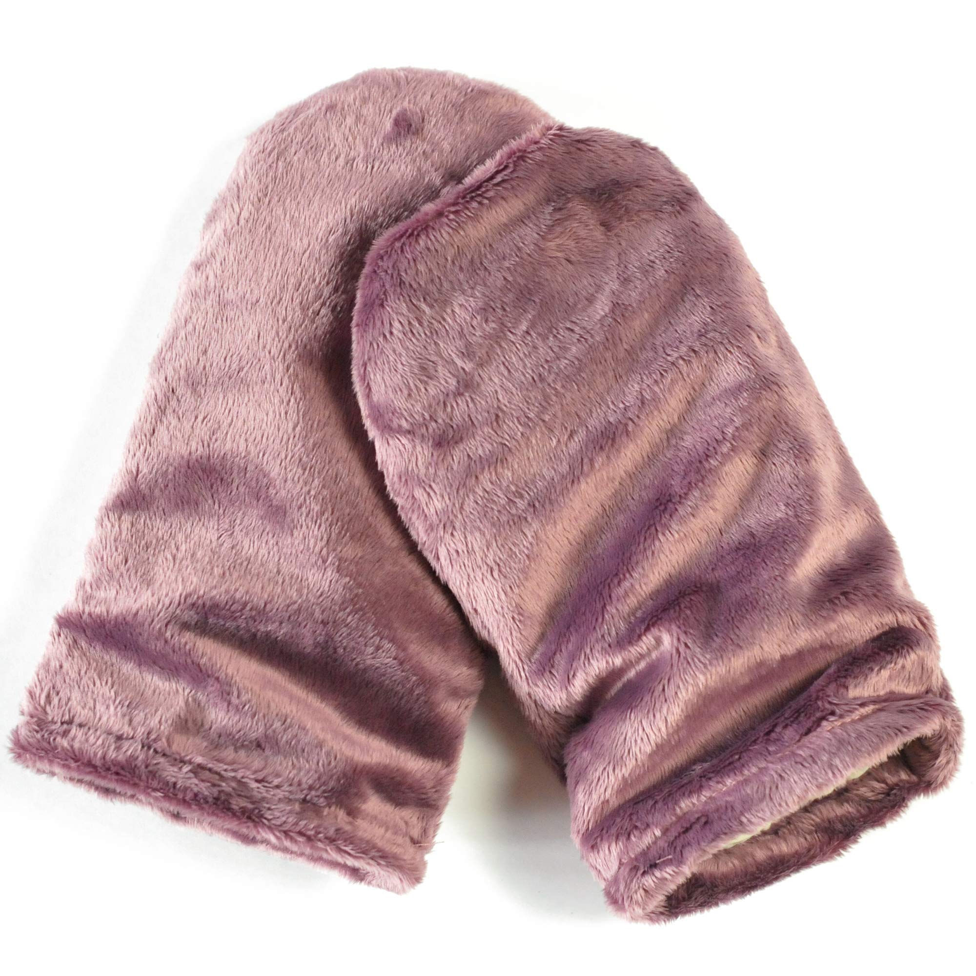 Photo 1 of Mars Wellness Heated Microwavable Mitts - Herbal Hot/Cold Deep Penetrating Herbal Aromatherapy Therapy Mittens with Flaxseed and Herbs - Trigger Finger, Inflammation, Carpal Tunnel - Mauve