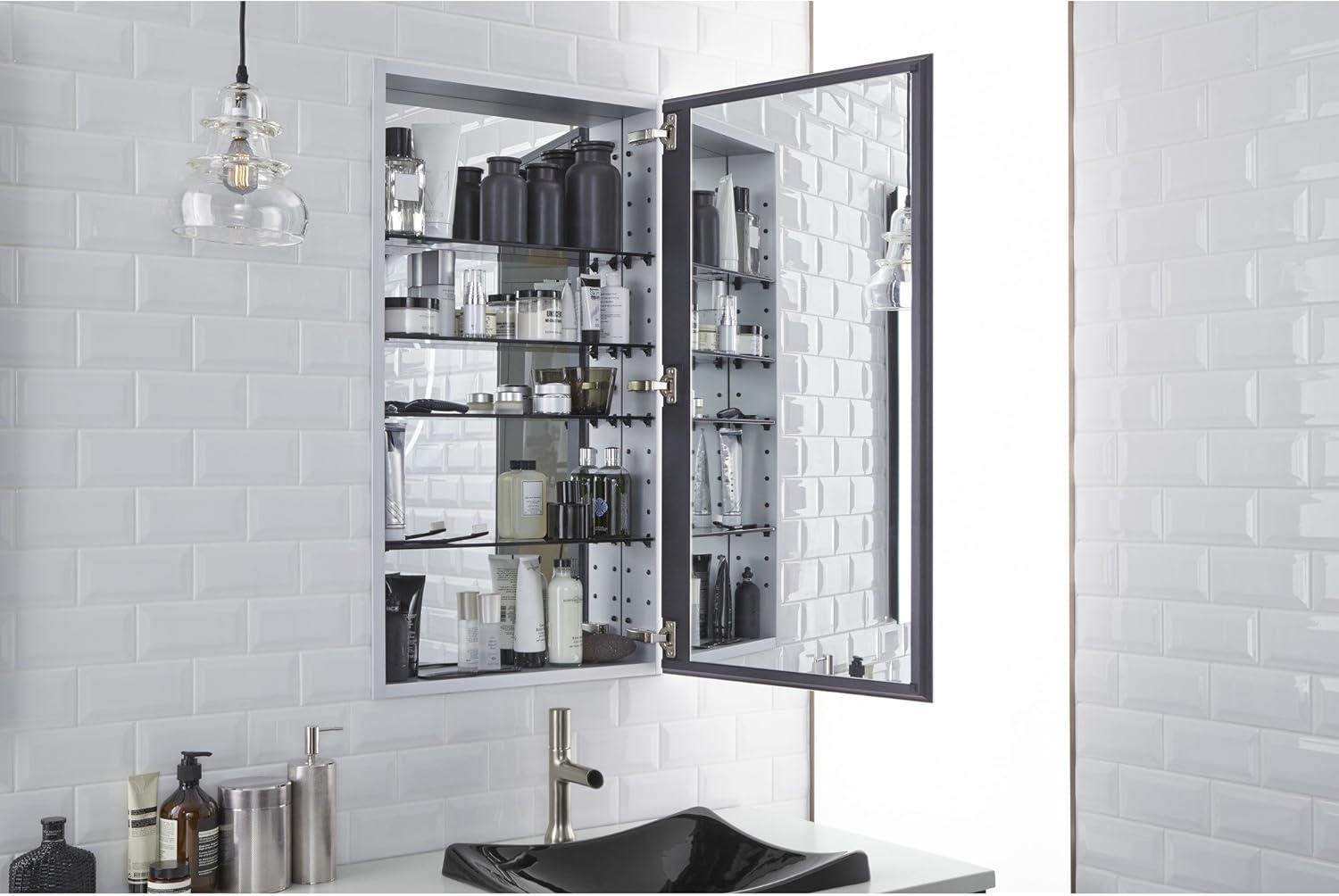 Amazon Com Kohler 540480 Catalan Medicine Cabinet Satin Anodized Aluminum Home Improvement